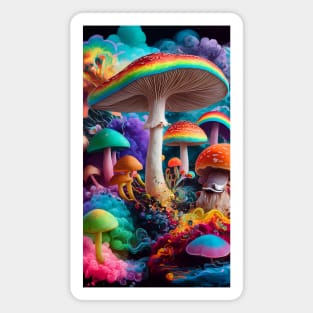 Room of Psychedelic Mushrooms Magnet